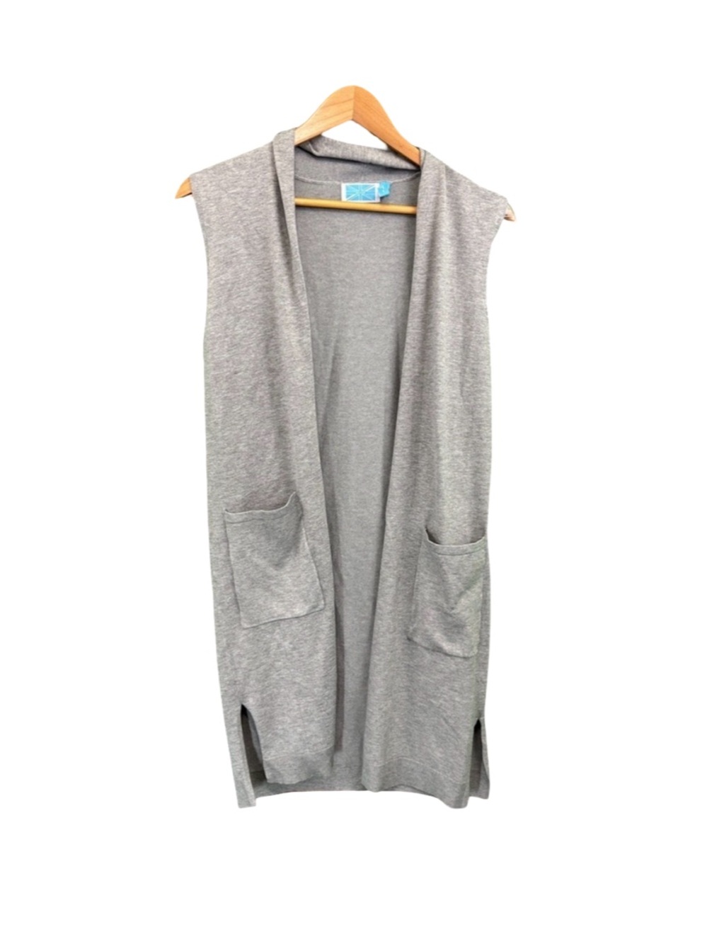 Survival Gray Sleeveless Cardigan